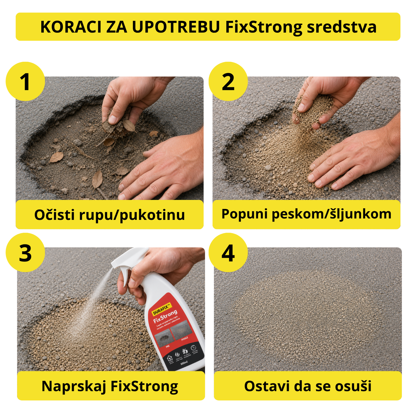 FixStrong - Lepak za popravku rupa i zidova - 1+1 Gratis