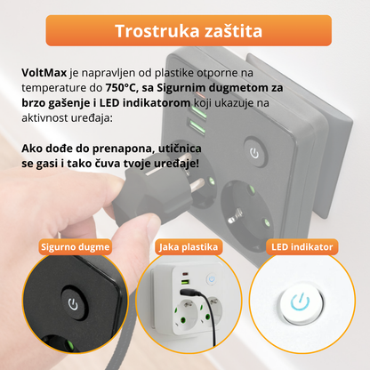 VoltMax - 6 u 1 Multi Utičnica