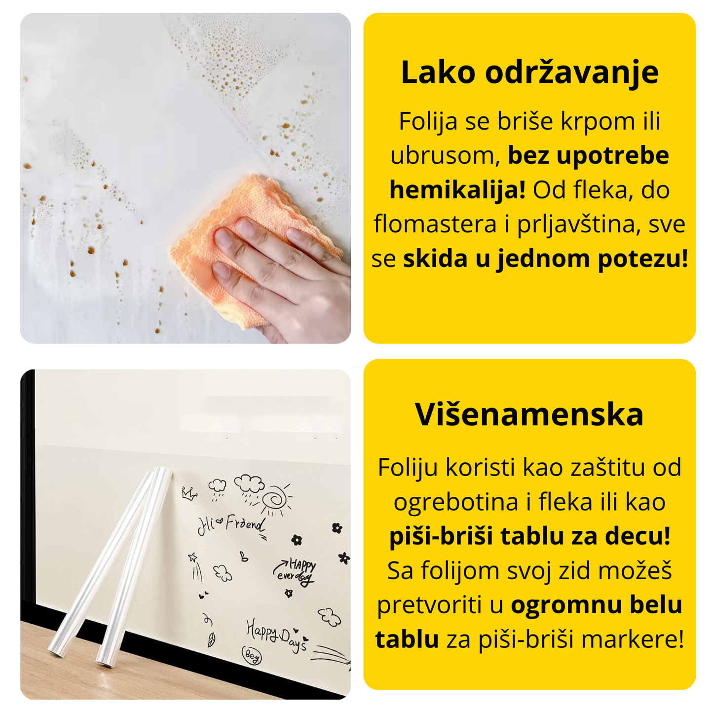 Magična folija za zaštitu zidova i površina 60x300cm