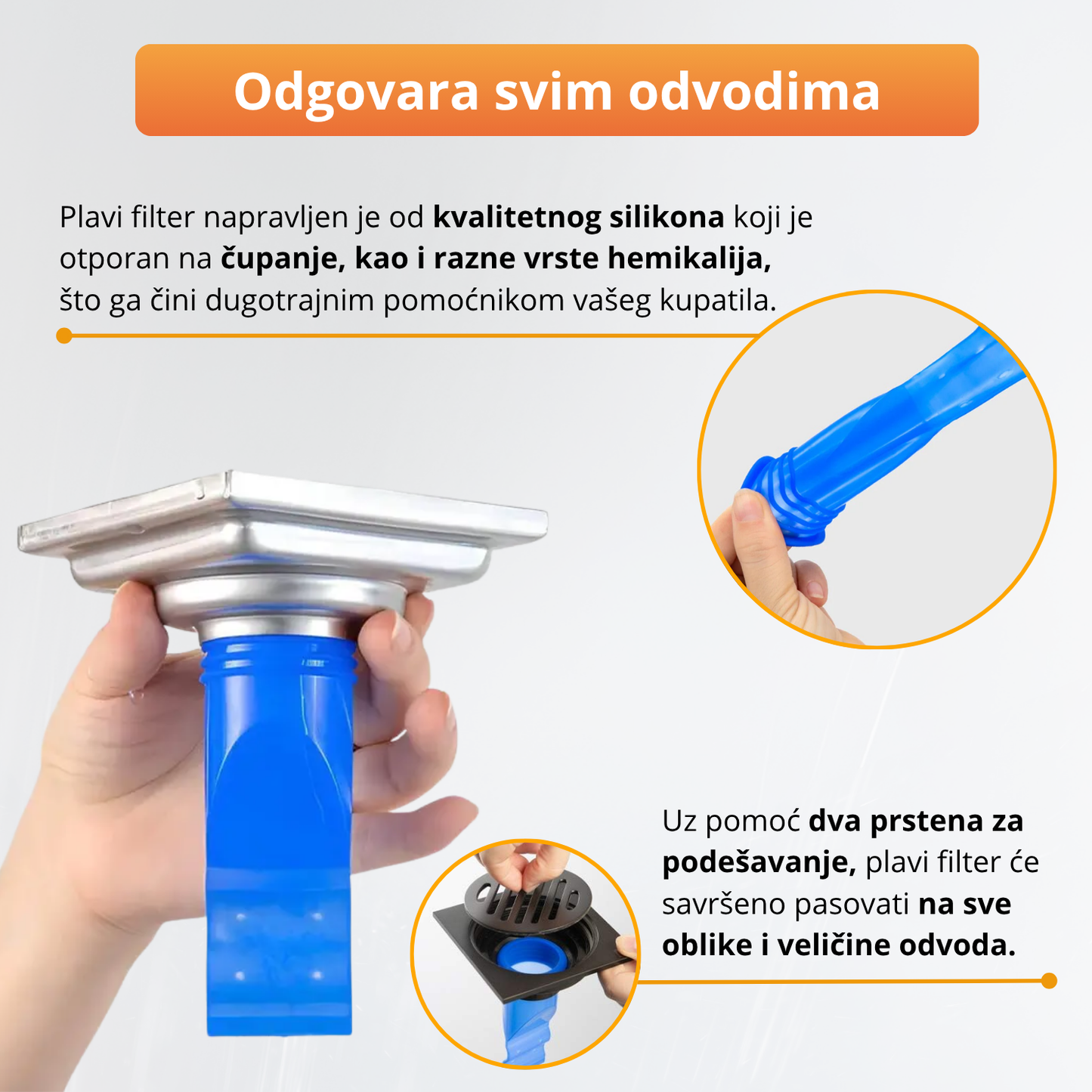 Plavi filter za neprijatne mirise i insekte