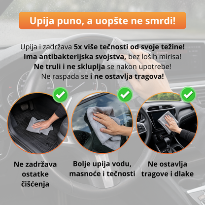 Višekratne mikrofiber krpe u rolni (50 komada)