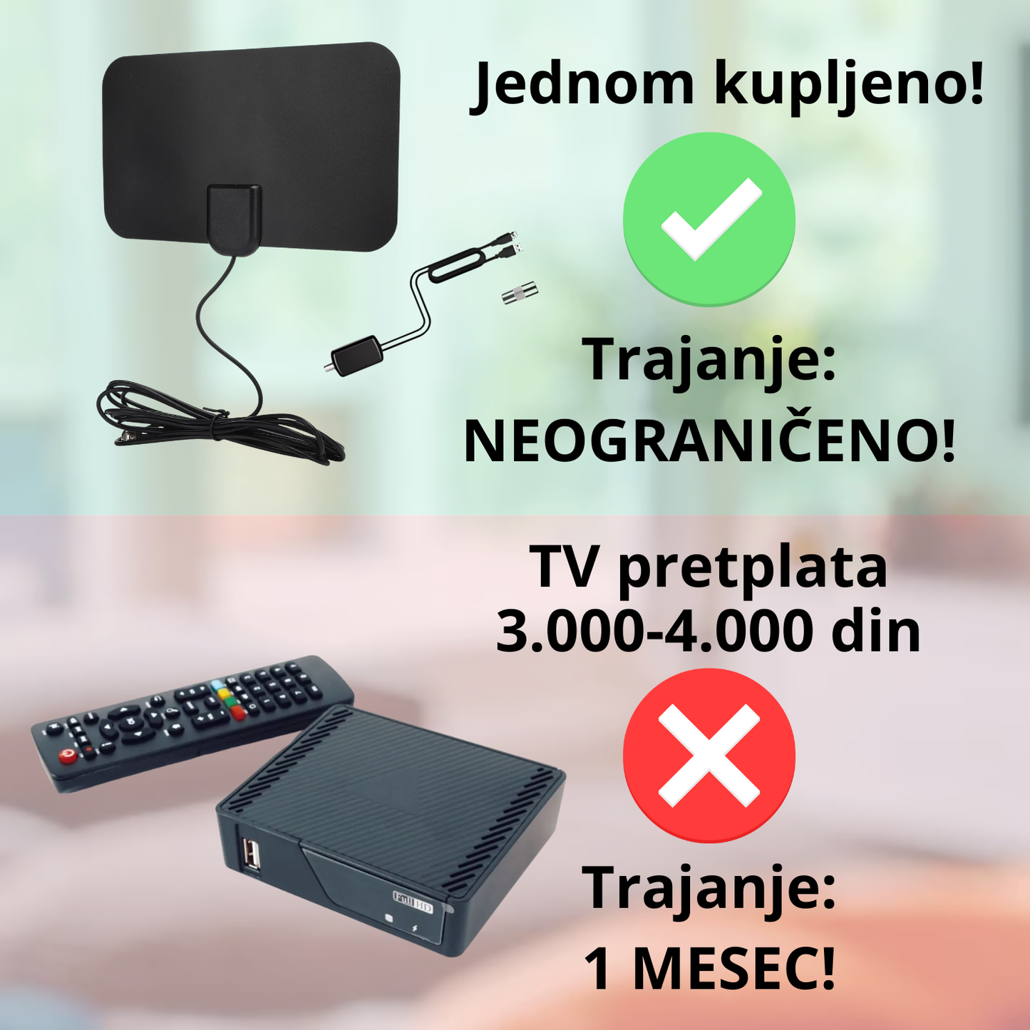 HDTV - Digitalna TV Sobna Antena sa pojačivačem