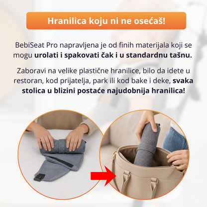 BebiSeat Pro - Prenosiva hranilica za bebe