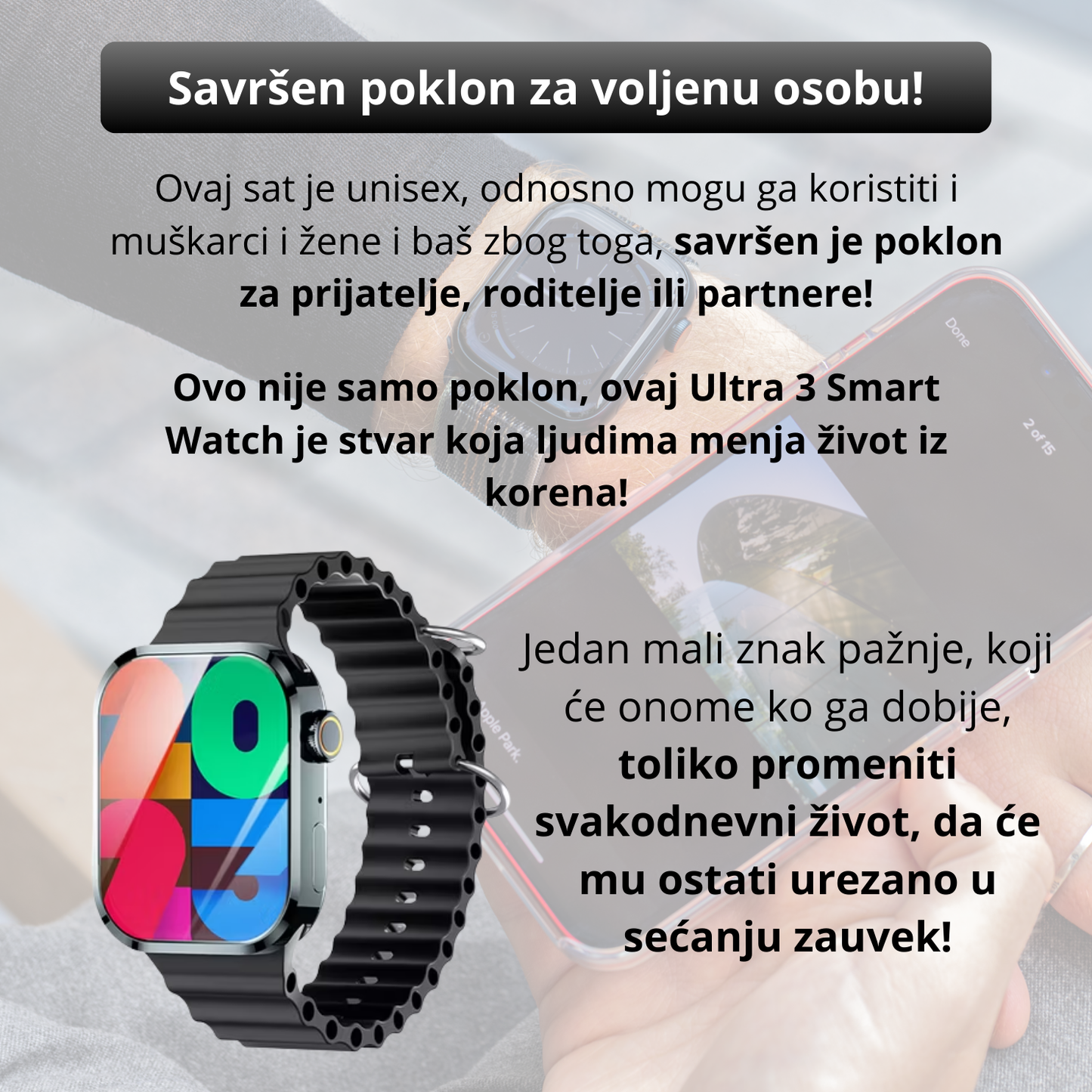 Ultra 3 Smart - Pametni sat sa 7 narukvica