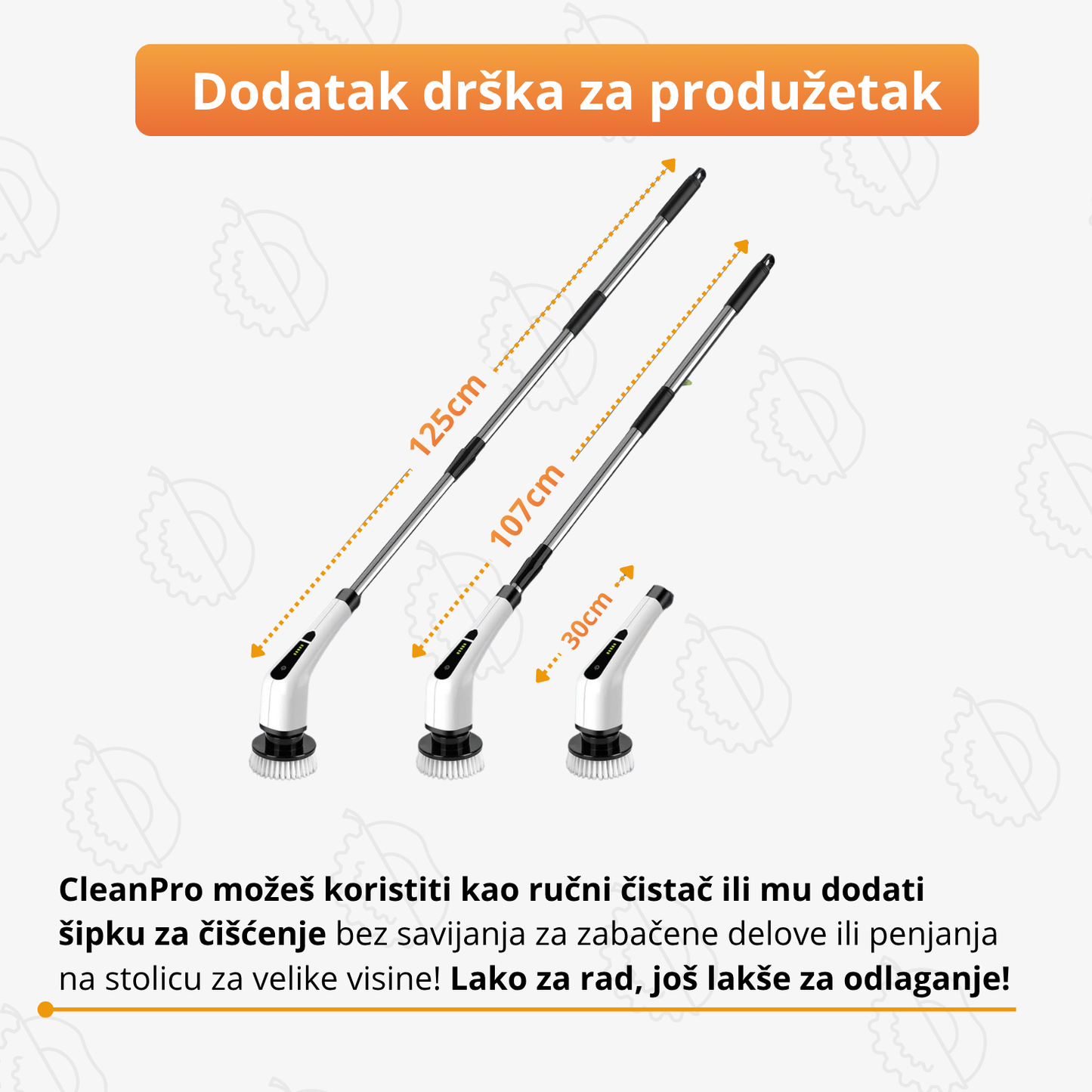 CleanPro - Multifunkcionalna Električna četka za čišćenje   (11 delova)