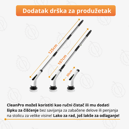 CleanPro - Multifunkcionalna Električna četka za čišćenje   (11 delova)