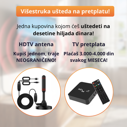 HDTV Plus - Digitalna TV Antena sa pojačivačem