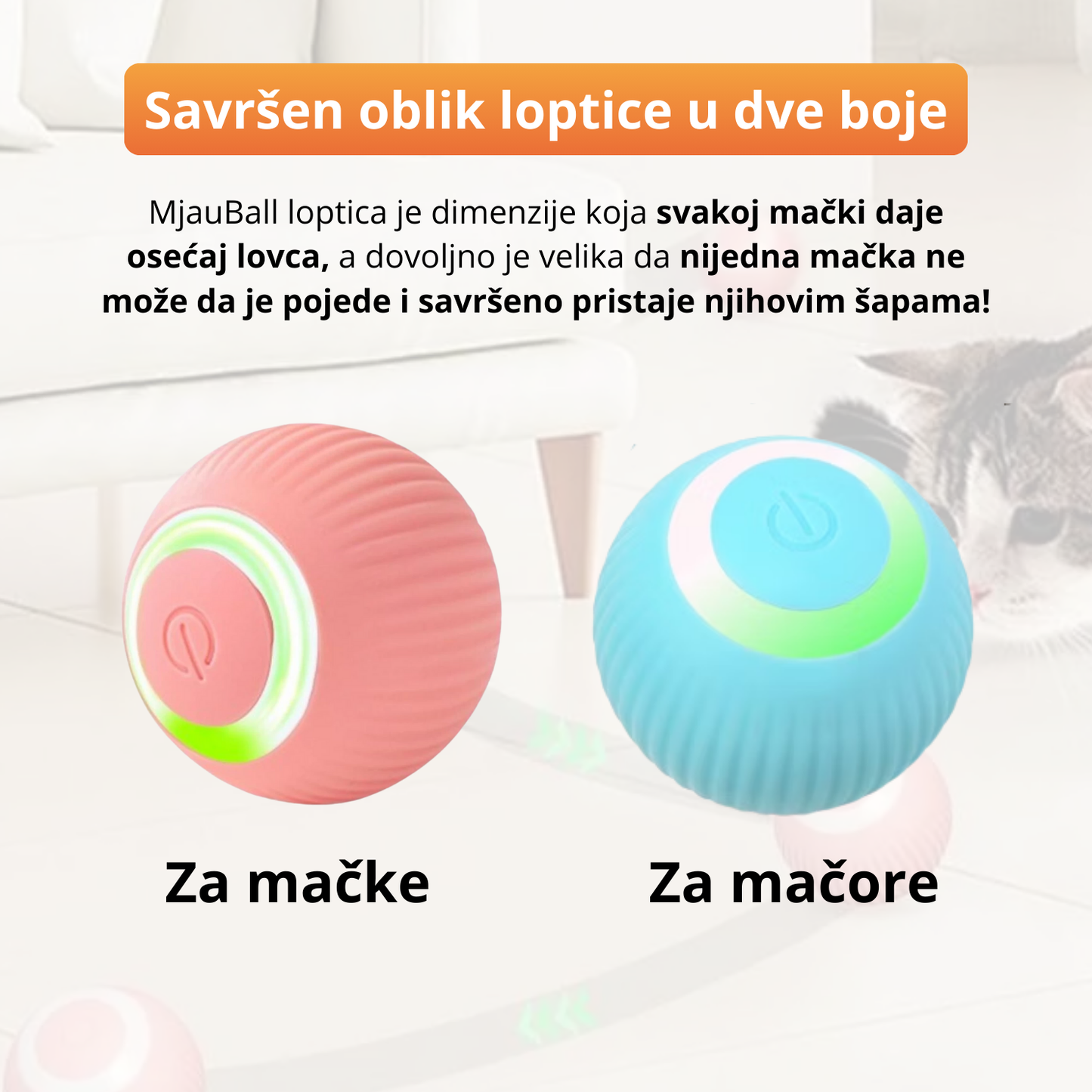 MjauBall - Pametna interkativna loptica za mace