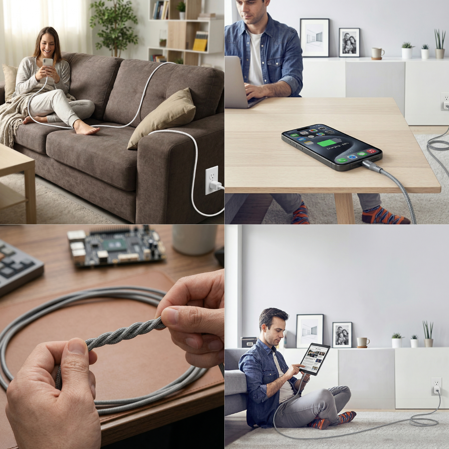 ChargeUp - Ekstra dugački kabl za punjenje 3m - 1+1 Gratis