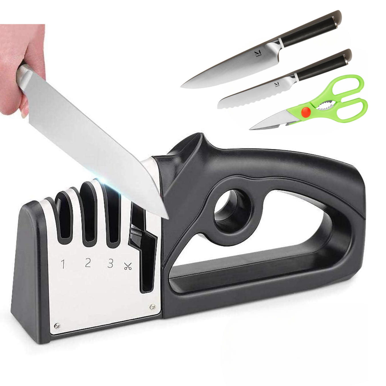 4 u 1 oštrač za noževe i makaze