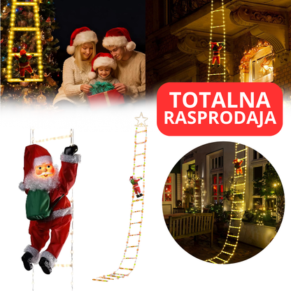 LED Novogodišnje Merdevine sa velikim Deda Mrazom